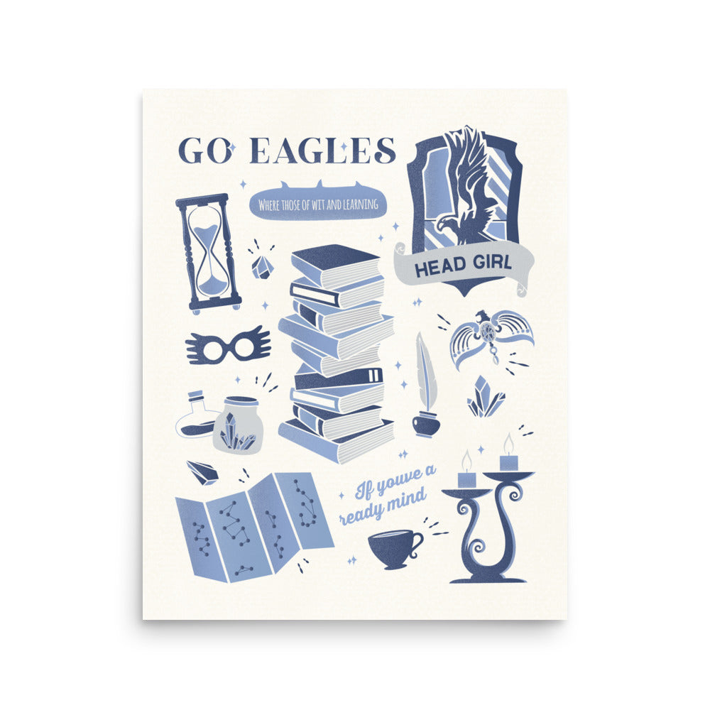 Wizard Houses | Go Eagles Poster | Head Girl Print