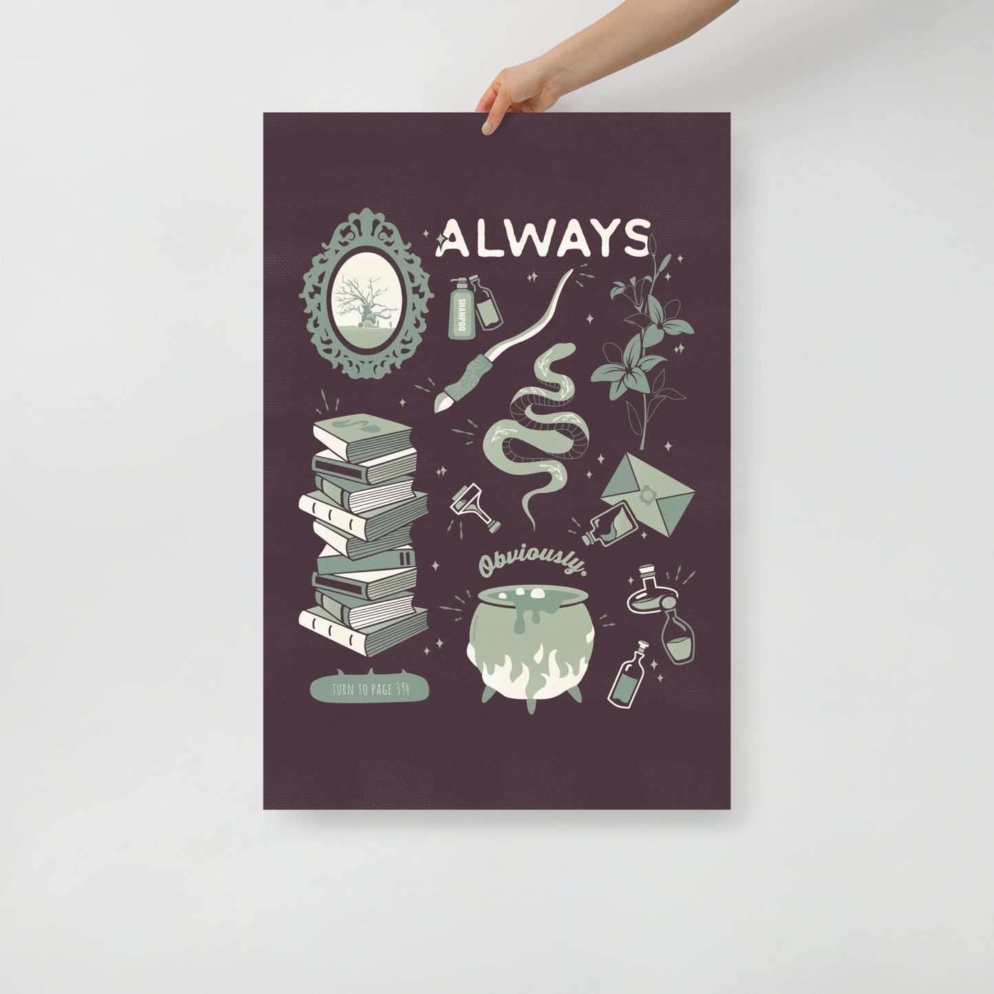 Potions Professor Aesthetic with Quotes Poster | Wizard Art Print