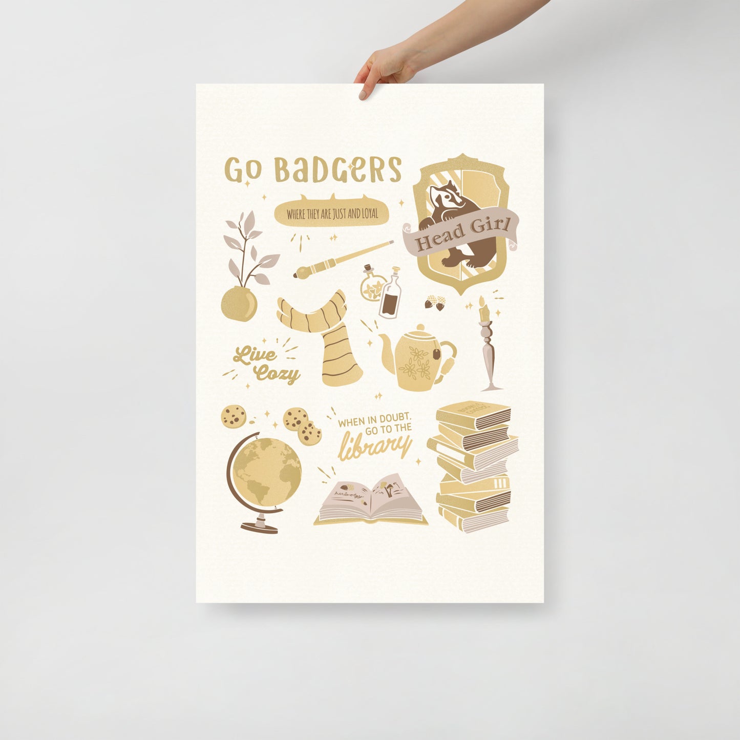 Wizard Houses | Go Badgers Poster | Head Girl Print