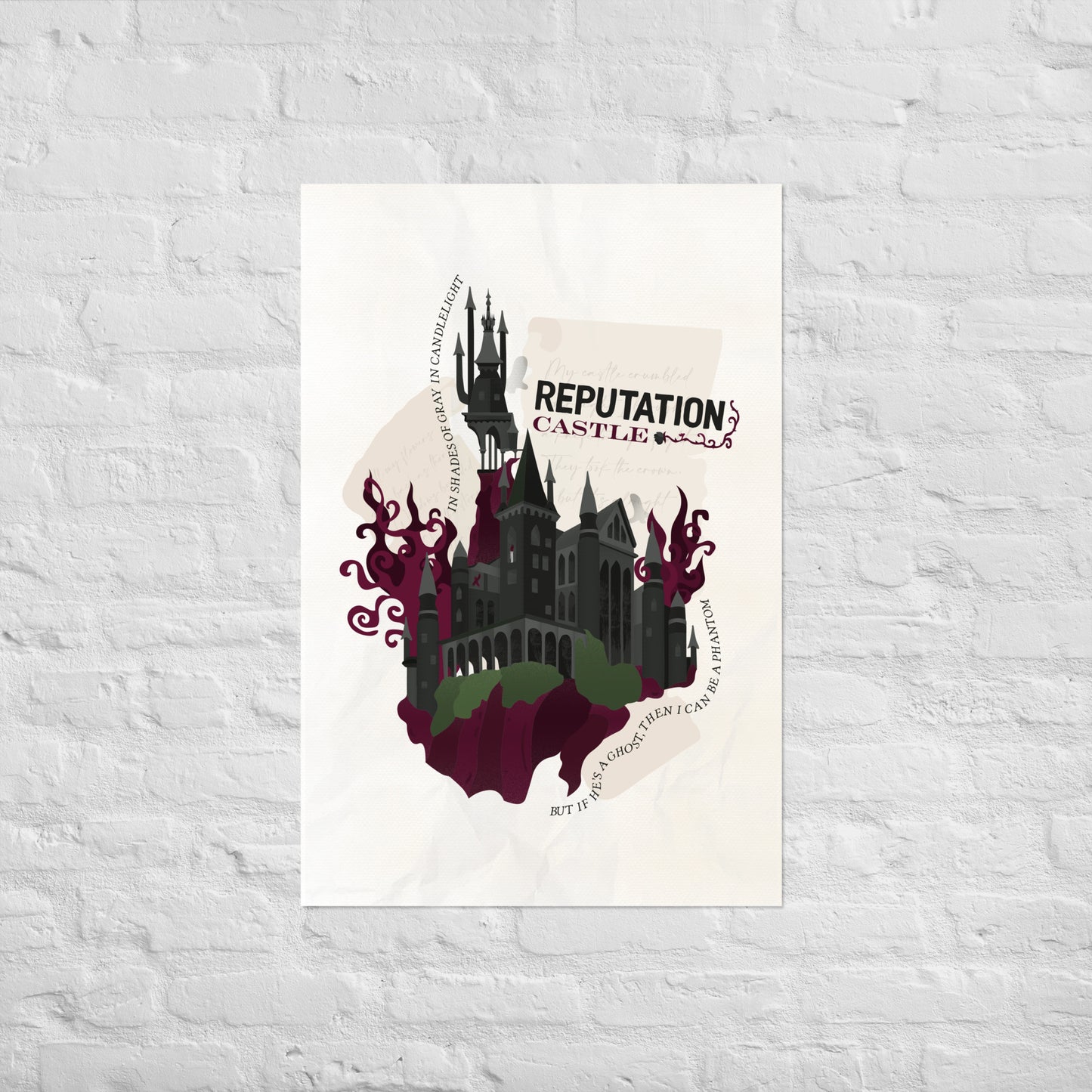 Castle Reputation Era Poster | Song Lyric Wall Decor | Taylor Swift Inspired Print | Castle Aesthetic