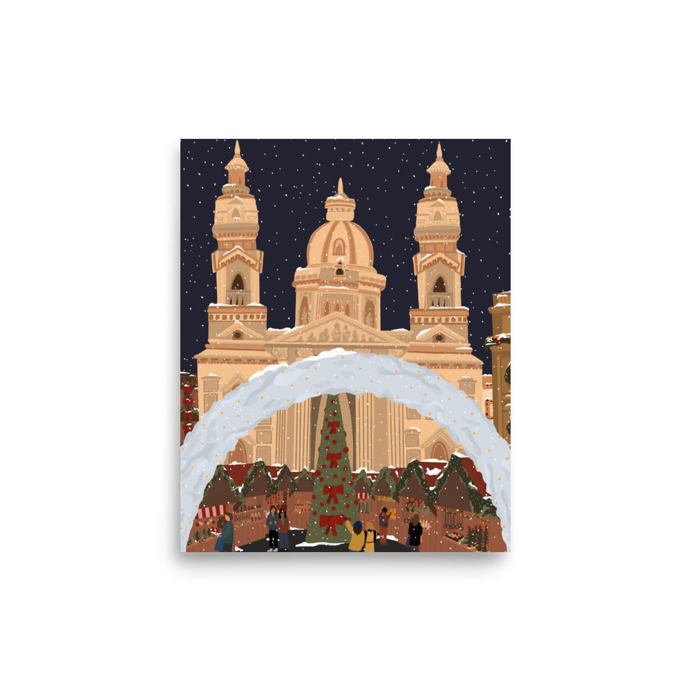 Christmas Poster - European Christmas Market | Holiday Quote Print