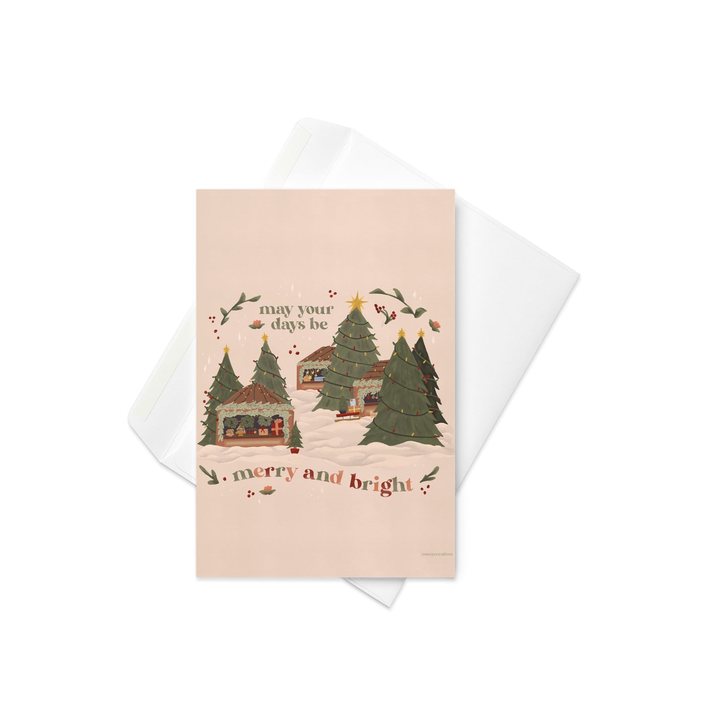 Christmas Card - Merry and Bright | Holiday Card