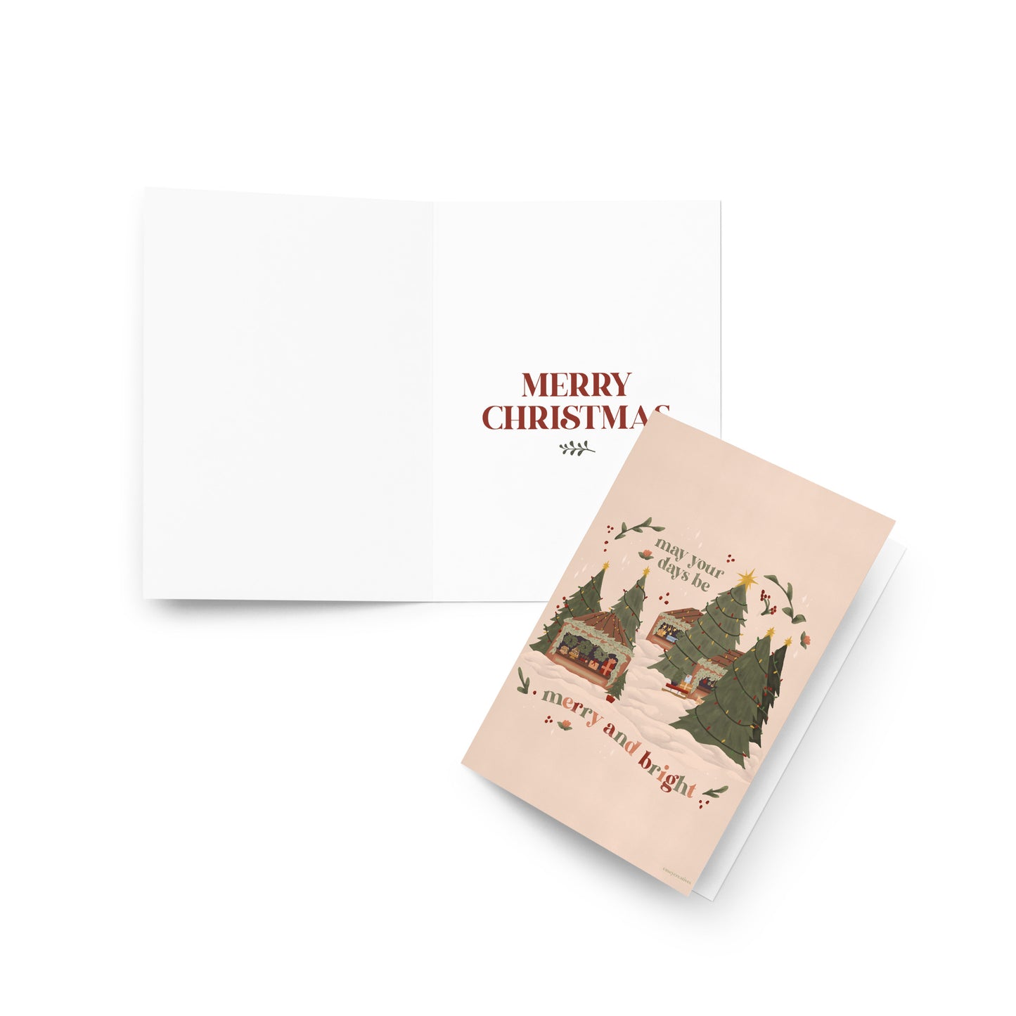 Christmas Card - Merry and Bright | Holiday Card