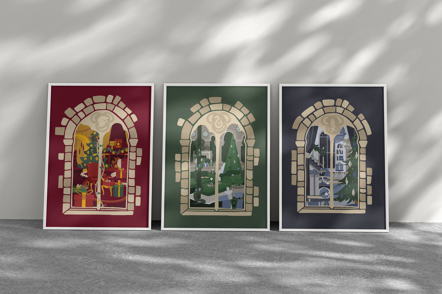 Wizards Christmas Poster | Christmas in the Common Room - Ravens Aesthetic