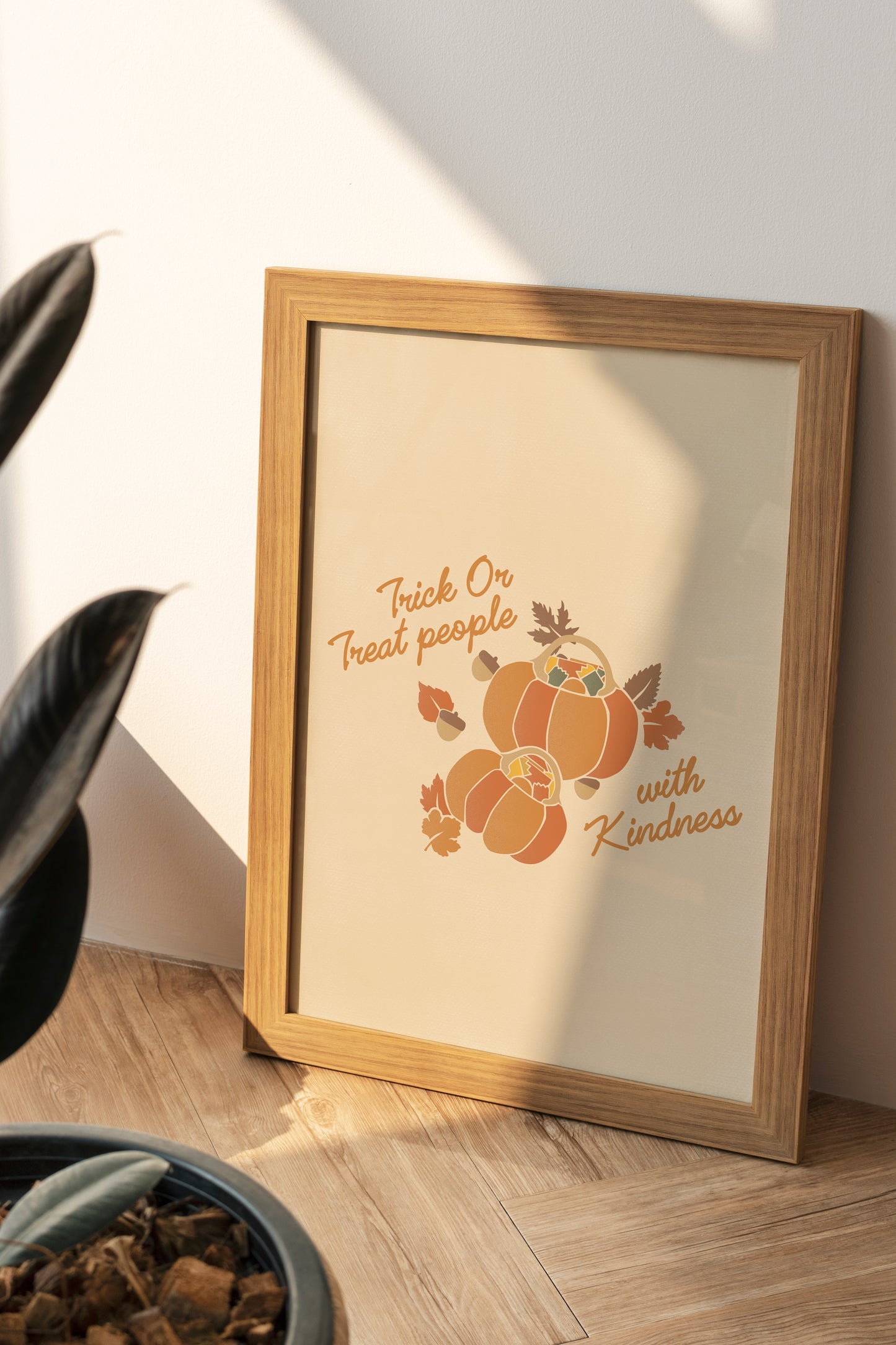 Halloween Inspired Print | Trick or Treat People with Kindness Poster