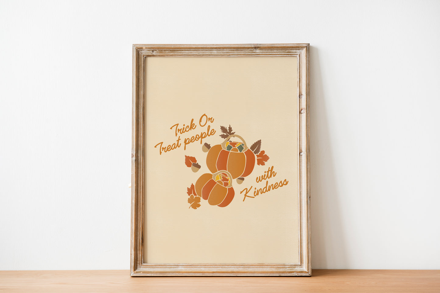 Halloween Inspired Print | Trick or Treat People with Kindness Poster