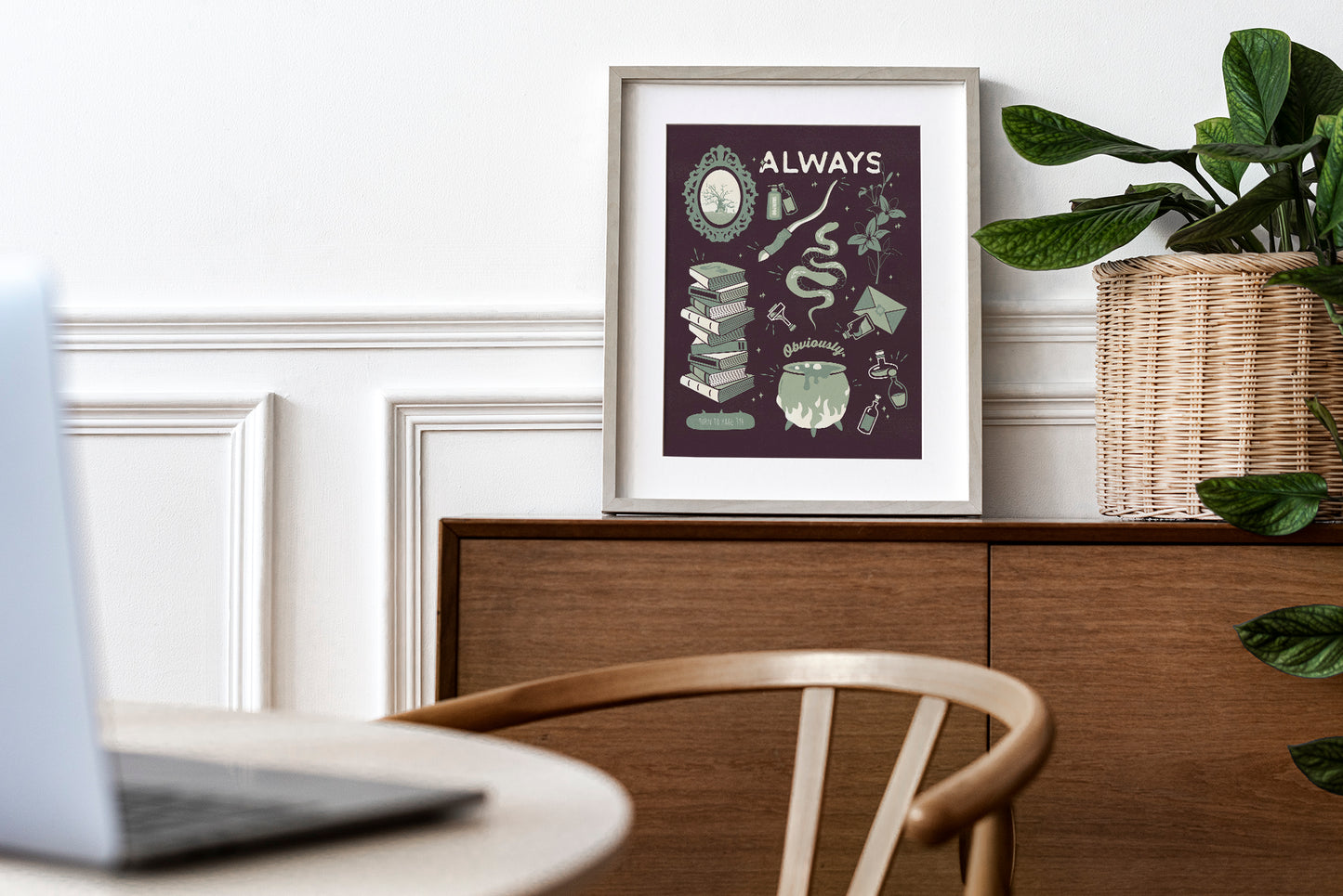 Potions Professor Aesthetic with Quotes Poster | Wizard Art Print