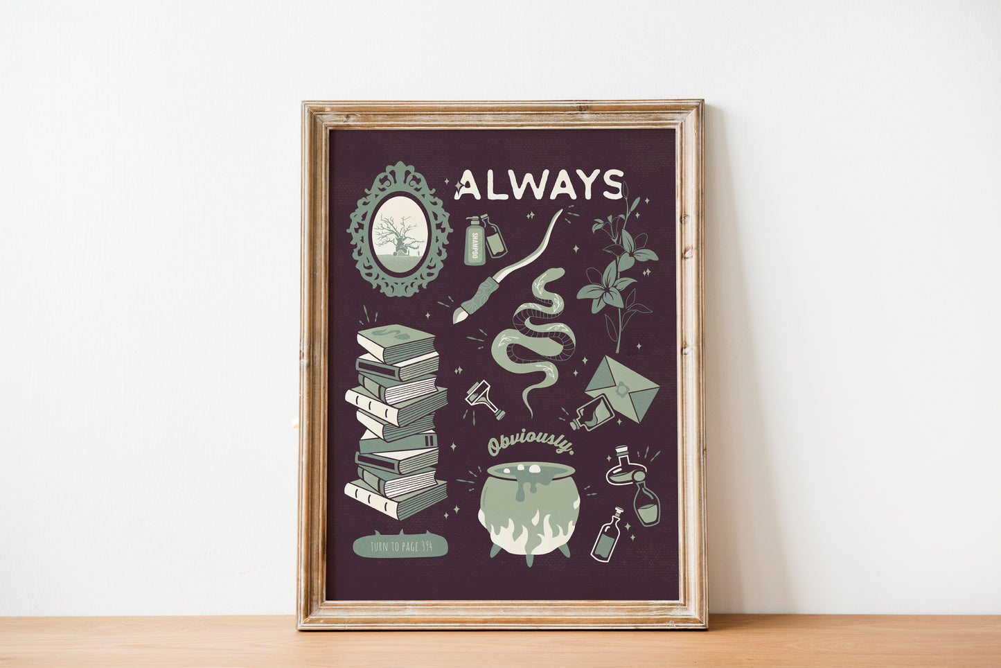 Potions Professor Aesthetic with Quotes Poster | Wizard Art Print