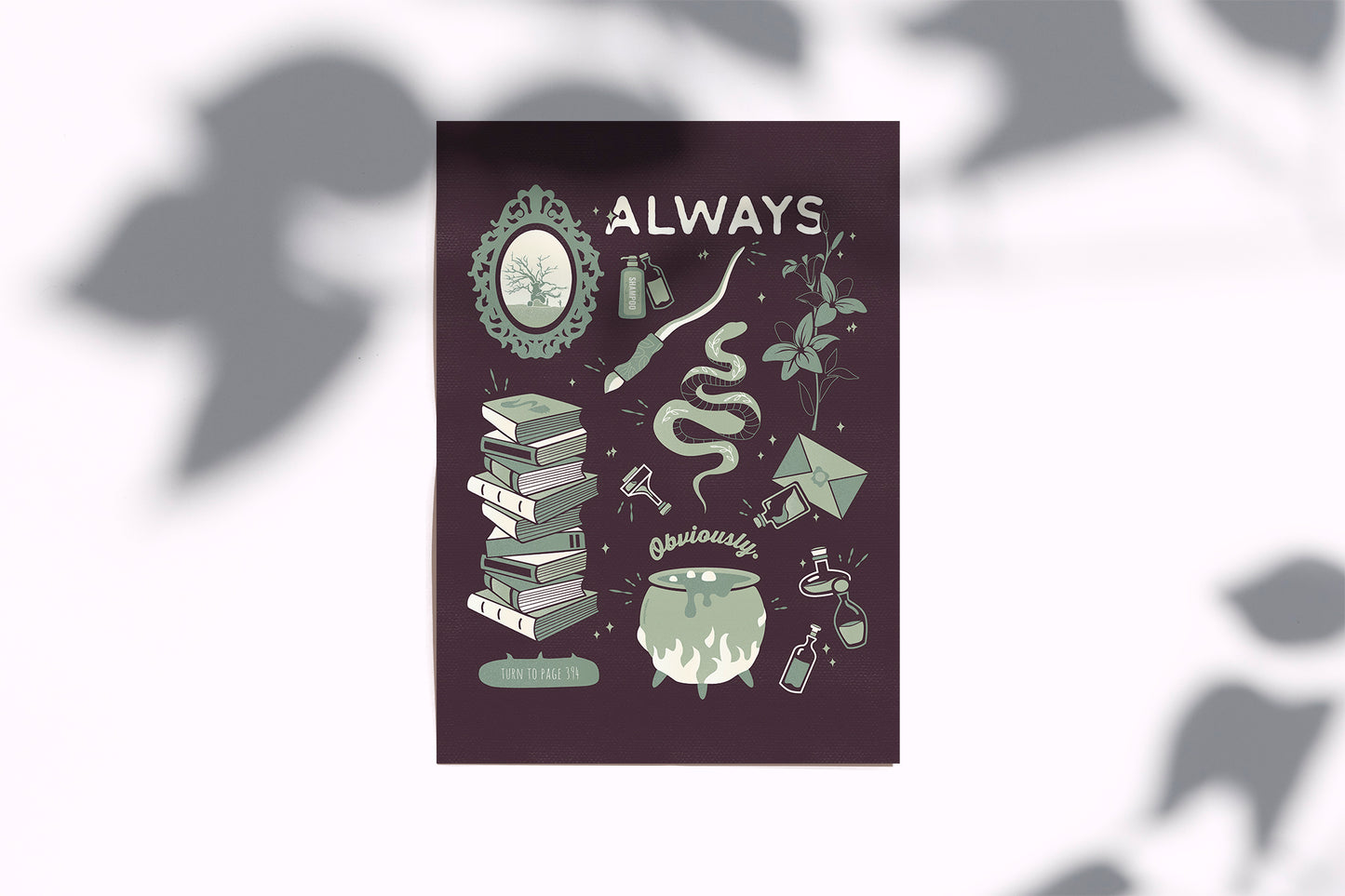 Potions Professor Aesthetic with Quotes Poster | Wizard Art Print