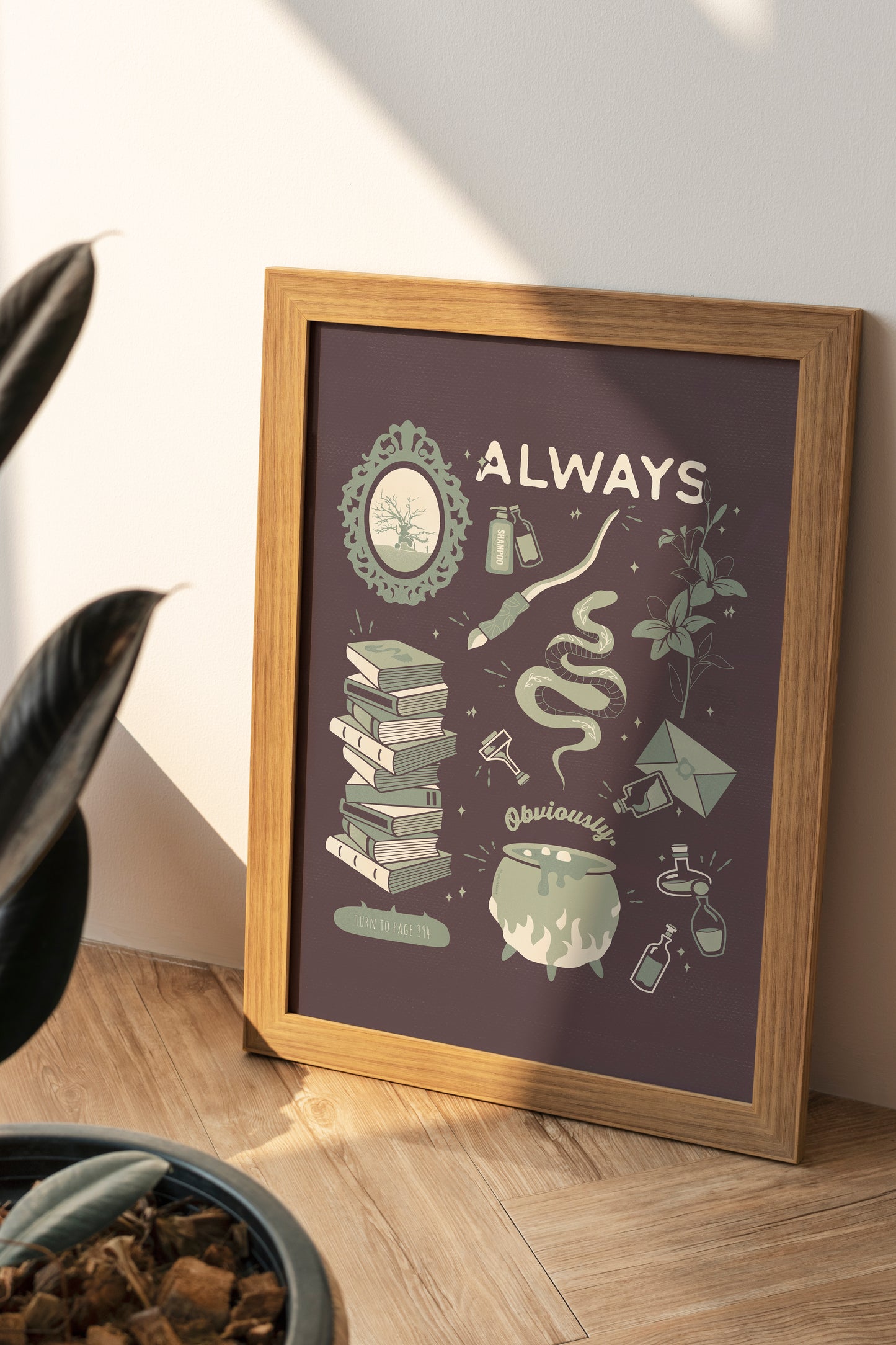 Potions Professor Aesthetic with Quotes Poster | Wizard Art Print