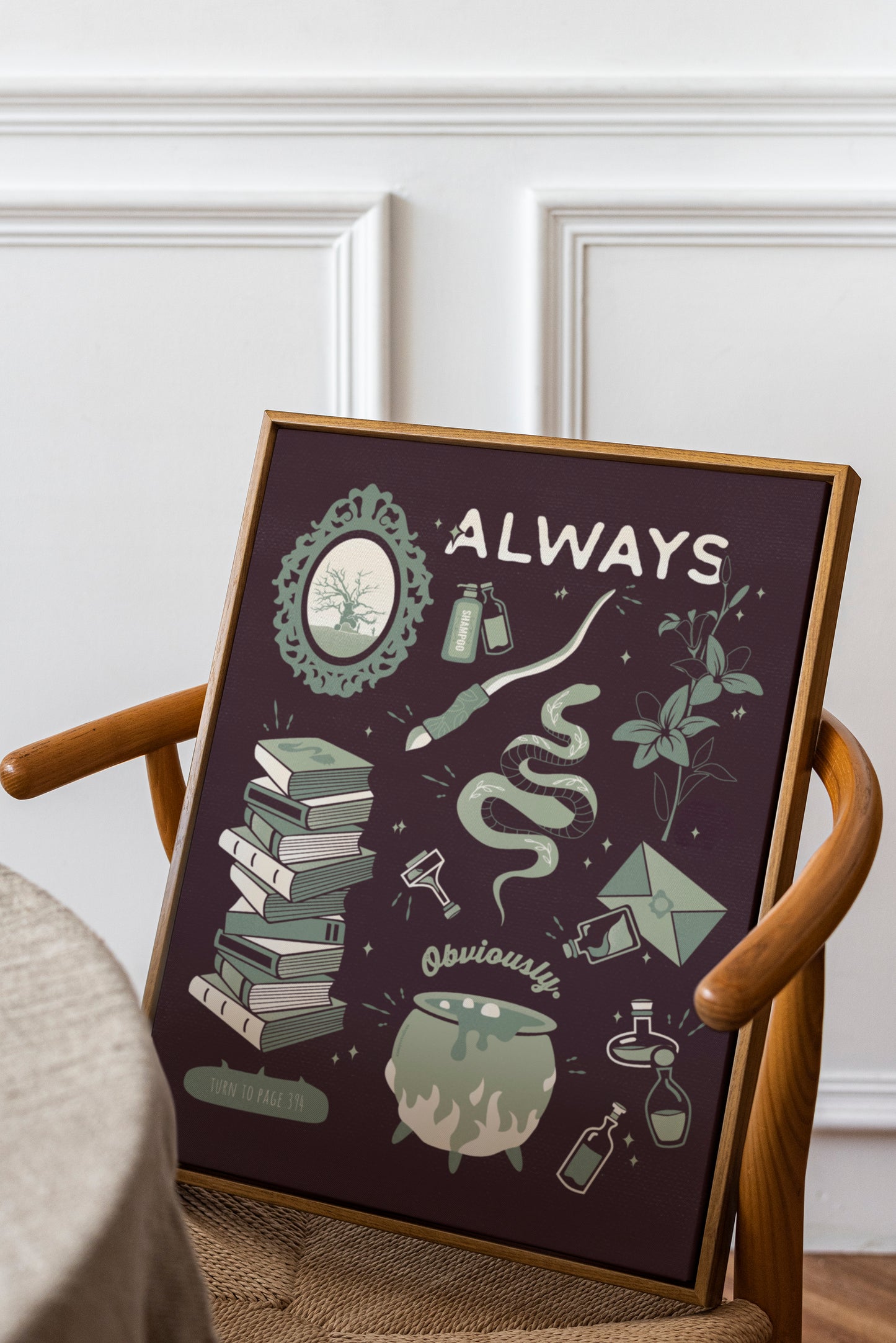 Potions Professor Aesthetic with Quotes Poster | Wizard Art Print