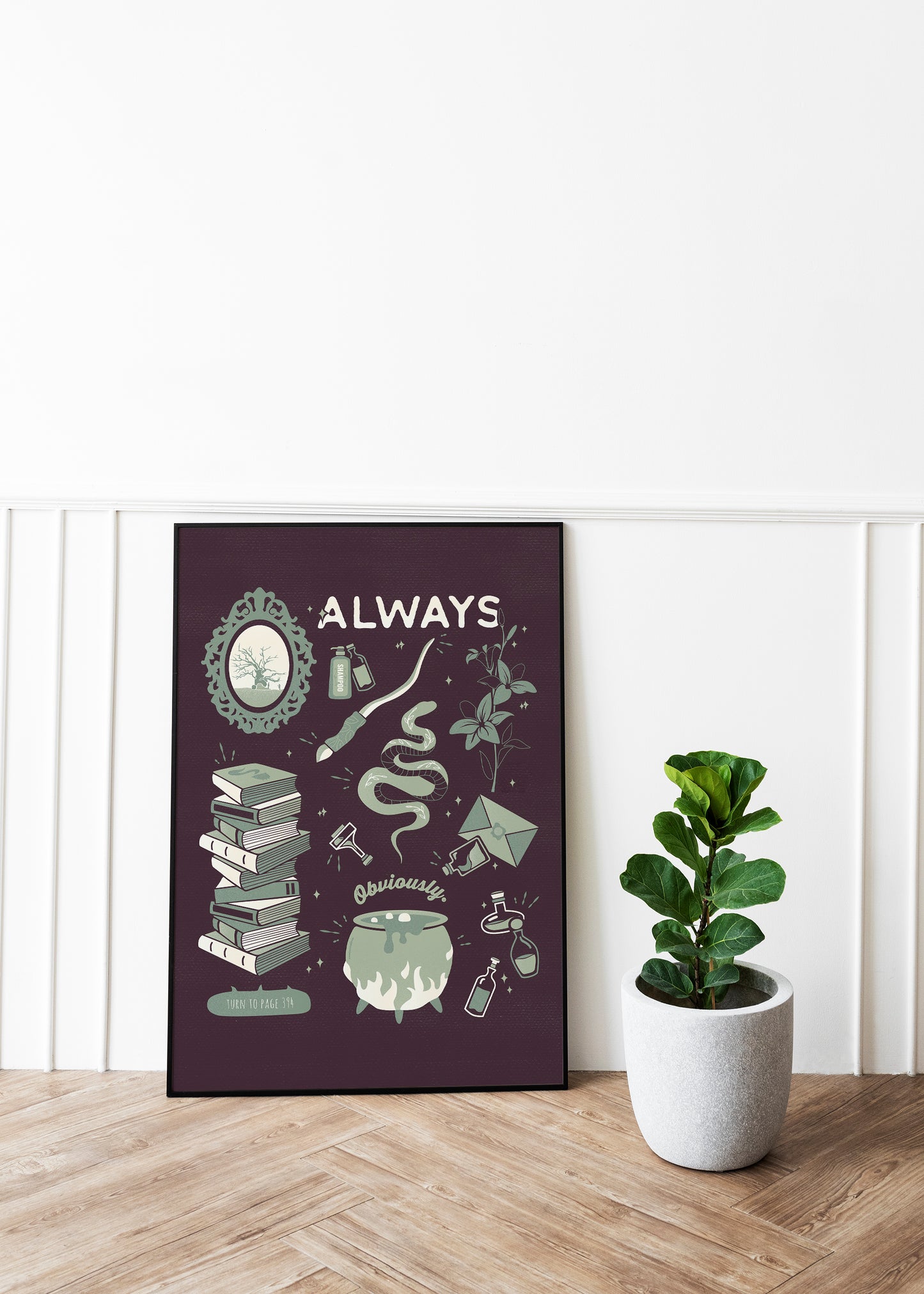 Potions Professor Aesthetic with Quotes Poster | Wizard Art Print